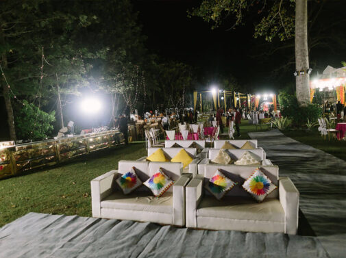 wedding venue decoration at corbett park